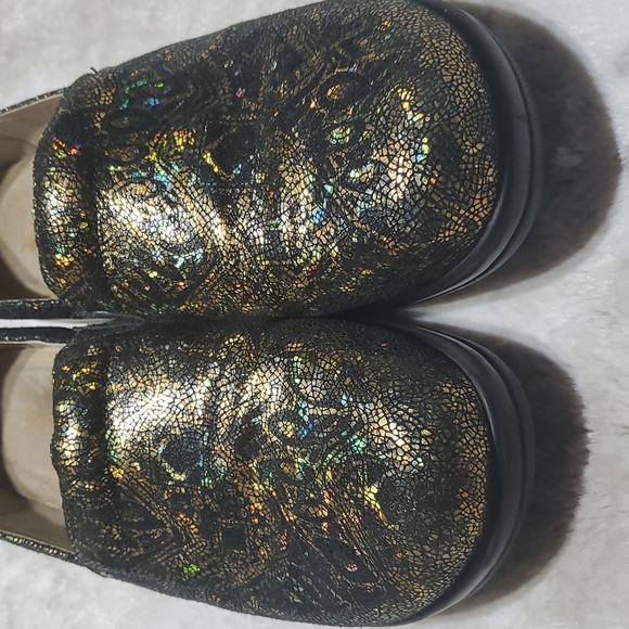 Alegria Leather Sparkle Geometric Design Clogs Model KEL-676 Size 41/10.5 - Picture 2 of 6